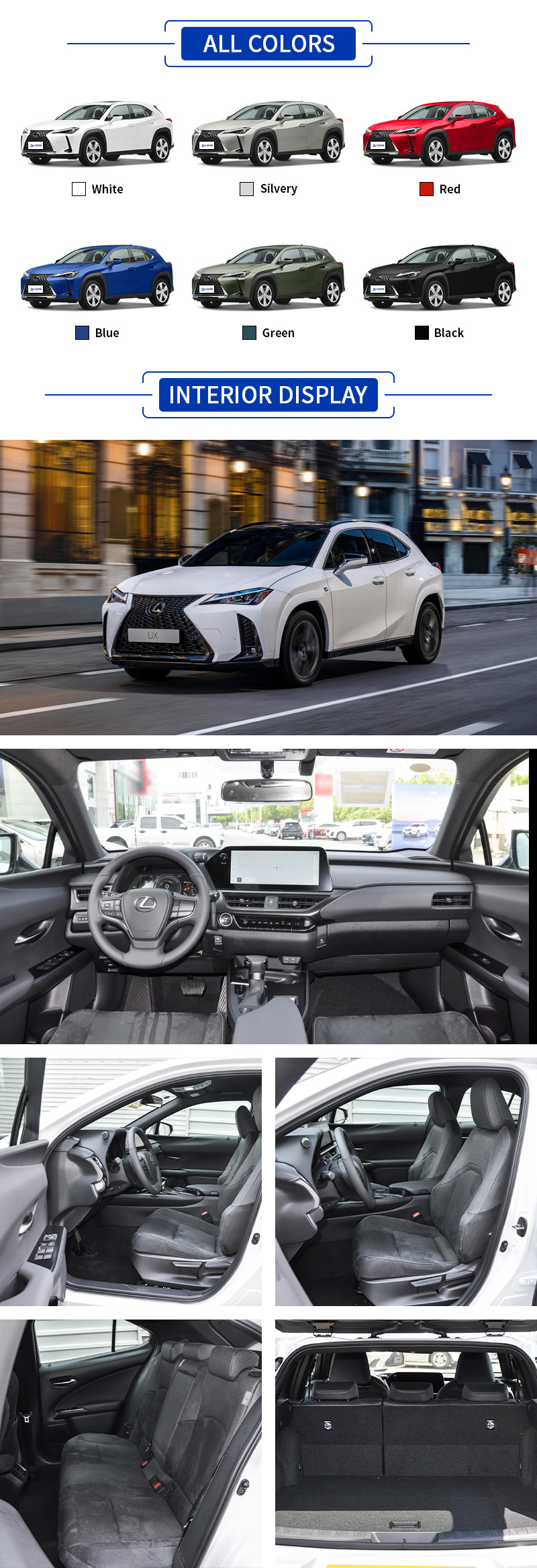 Lexus UX All Colors,Lexus UX All Interior Display